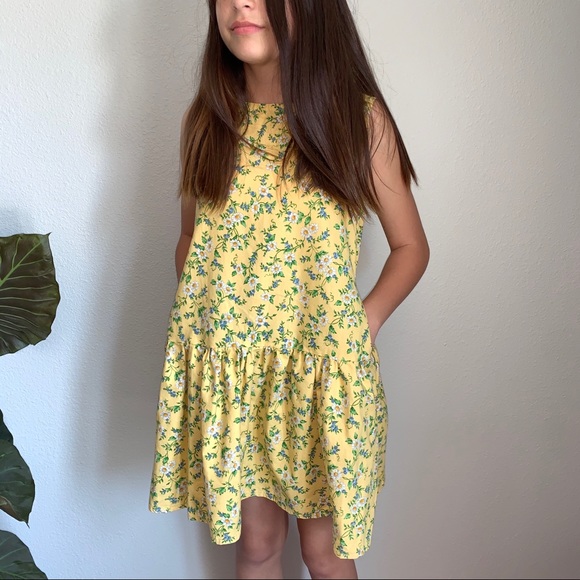 Handmade Drop Waist Yellow Dress size 12 - Picture 3 of 5